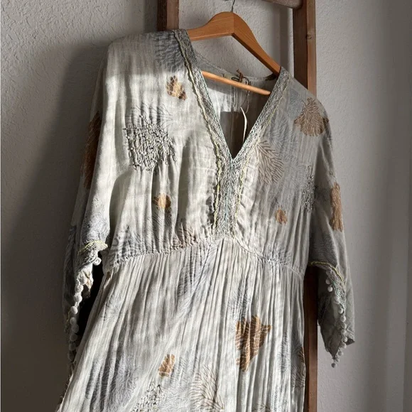 Dolma Delaware Grey Coral Reef Maxi Dress NWT Sz: Large - Picture 6 of 14